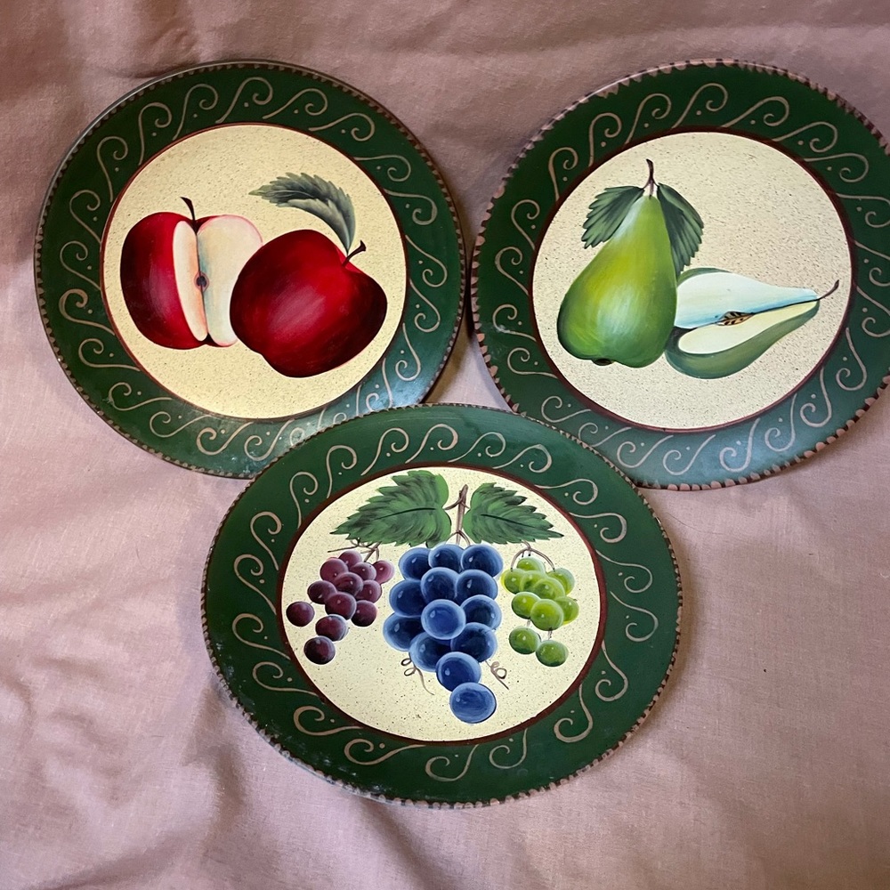 Three decorative plates